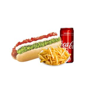Vienesa Italiana + Bebida + Papas Fritas